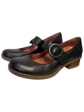 Dansko "Brandy" Black Leather Mary Janes Sz 38